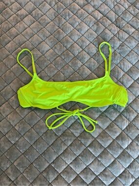 SKIMS Neon Lime Green Bikini Top